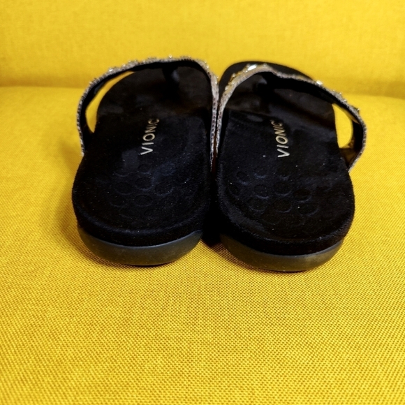 VIONIC Women's Rest Floriana Grey Snake Orthotic Flip Flop Thong Sandals Size 8 - Picture 7 of 9